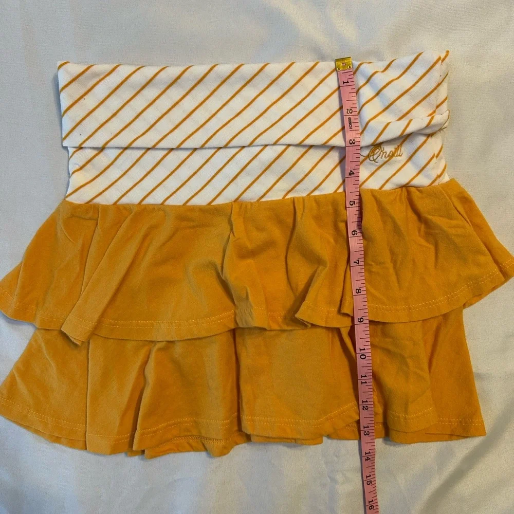 Y2K Era O’Neill Orange Striped Ruffle Skirt - Picture 6 of 6